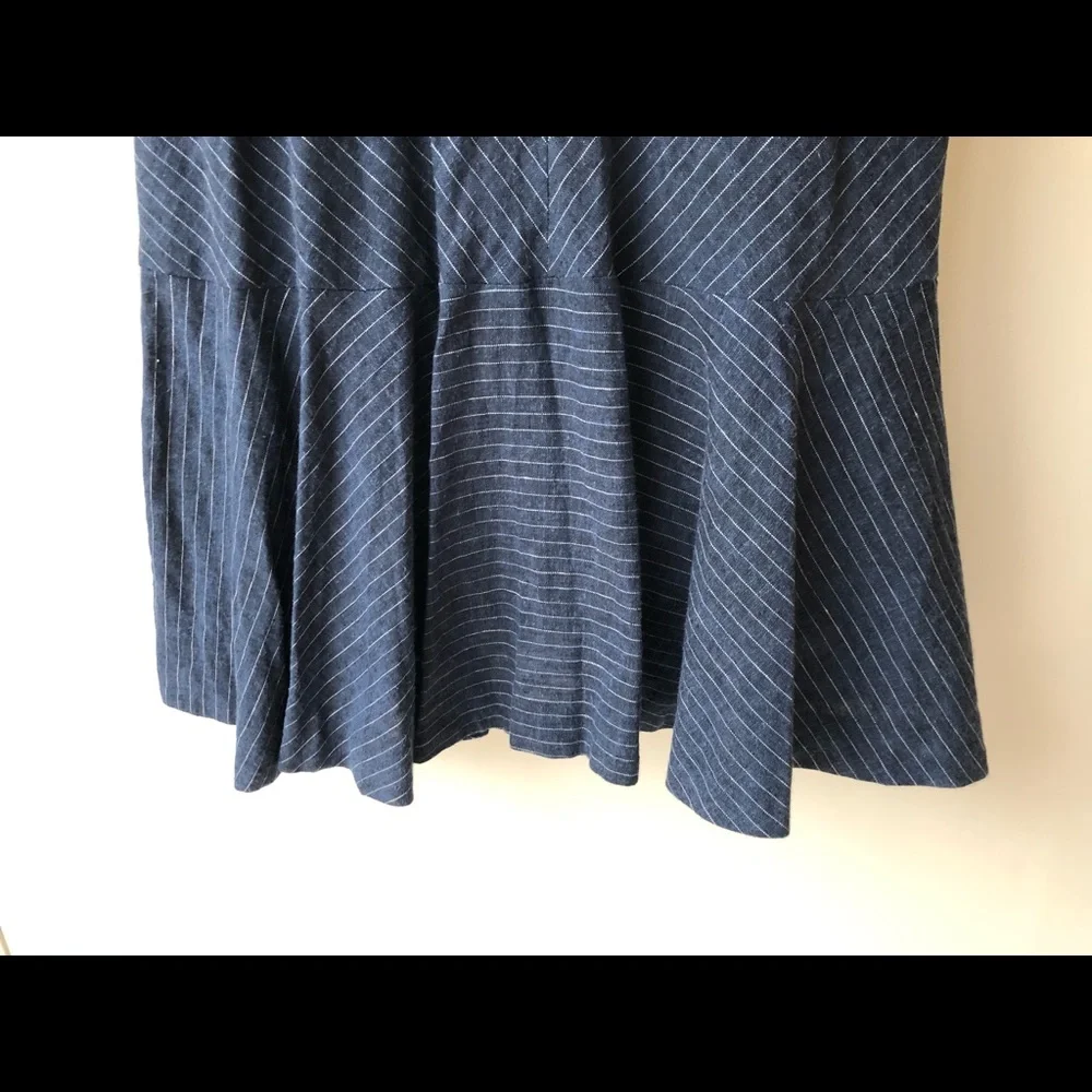 Banana Republic Suiting Pinstripe Frill Dress - Picture 4 of 5